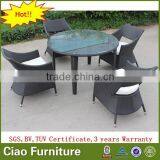 UV Resistant Outdoor Furniture Garden Poly Rattan Table and Chairs thumbnail-2