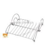 2 Tier Chrome Dish Drainer Rack With Plates, Glass&Cutlery Holder & DrippingTray thumbnail-1