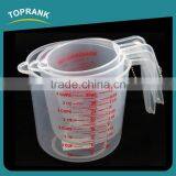 Toprank Cooking Tools Measuring Tool Precise Transparent Plastic PP Measuring Cup 3 Pcs Digital Measuring Cup Set thumbnail-2
