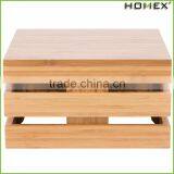 Bamboo Food Square Crate Riser Storage Bin Homex BSCI/Factory thumbnail-5