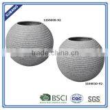 Sandstone Bold Stripe Ball Garden Decor Vase thumbnail-2