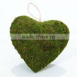 Moss Hanging Heart Decoration for Wedding thumbnail-1