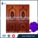 Foshan leffeck front door classic main carving design wooden door A-009
