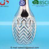 Tall Wave Patterned Electroplating Copper/gold Bowling Shape Ceramic Vase thumbnail-5