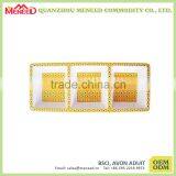 Holiday Serving Rectangle Chip Compartment Bowl With 3 Section thumbnail-1