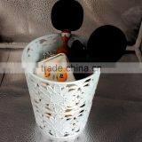 Plastic Round Hollow Out Sunflower Waste Bin thumbnail-6