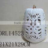 Hollow Pumpkin Ceramic Lantern Festival Holloween Decorations thumbnail-2