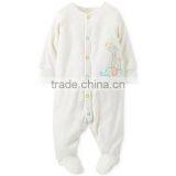 Newborn Baby Jumpsuit, Organic Cotton Knitted Baby Coverall thumbnail-1