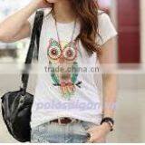 Big World Factory OEM Custom , Design Your Own Short Sleeve O-neck Women Printed t Shirt thumbnail-2