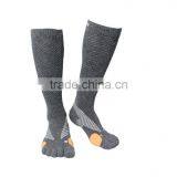 Non-Slip Woolen Knee High Toe Socks thumbnail-4