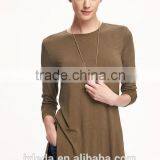 Fashion Relaxed Long and Lean Tunic Oversize Jersey Tee for Women thumbnail-1