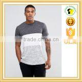 Long Line t Shirt Bamboo Splice Design T-shirts Slim Fit Blank T-shirt