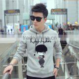 China Clothing Manufacturers Oem Custom 100% Cotton Long Sleeve Printed Pullover Hoodie Without Pockets thumbnail-5