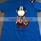 Captain America Doraemon Printed Lovely Kids Boy 100% Cotton t Shirts With Round Neck thumbnail-1