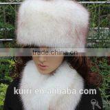 High Quality Winter Warm Women Lady Soft Faux Fox Fur Cossak Hat Cap Ski Beanie thumbnail-3