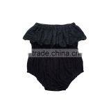 S33625W 2017 Newborn Baby Girl Black Lace Romper Jumpsuit Boat Neck Romper thumbnail-2