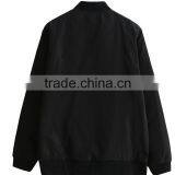 Runwaylover EY0992C Fashion Women Black Embroidery Bomber Jackets 2016 thumbnail-3