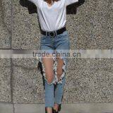 4874 Runwaylover Hot Sale Ladies Hole Sexy Jeans thumbnail-2