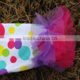 2015 New Baby Girls Kids Color Dots Bunny Easter Dress With Necklace and Headband Set thumbnail-5