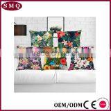 Natural Bird and Flower Colorful Printing Design Back Rest Pillow Cover thumbnail-1