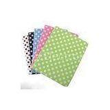 Dotted PU Leather Girl Colorful IPad 2 / IPad 3 Protective Soft Cases & Covers