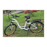 Folding Steel Saddle commuter electric bike , Shimano 7 - speed Tourney electric assist bicycle