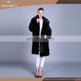 China supplier hooded black mink fur coat elegant fitness mink fur coat for women