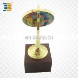 Vietnam Custom Gold Plated Enamel Trophy With Wodden Base thumbnail-3