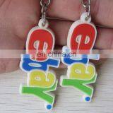 Custom Words Shaped Logo Alphabet Pvc Keychains for Promotion thumbnail-4