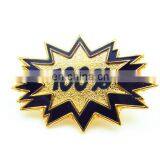 30 Experience OEM HIGH QUALITY GOLD Glitter Three-Leaf Clover Green Lapel Pin thumbnail-5