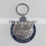 Custom Zinc Alloy Shiny Silver Die Cast Soft Enamel Sparkle Texture Keychain /Gift /Souvenir