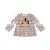 Baby Girls Long Regular Sleeves Baby Polka Dots Ruffle Turkey Top and Leggings Ruffle Winter Fall Boutique Clothing Set for Kids thumbnail-2