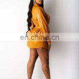 Women Long Sleeve Faux Leather Jackets Tie Belt Waist Streetwear Coats Ladies Fashion PU Shirt Jacket thumbnail-4