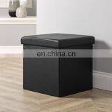 Reatai 2020 New Foldable pu Pvc Line Storage Ottoman Storage Box for Living Room thumbnail-2