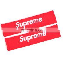 Customized Logo Red Safety Pads Cotton Wool Car Seat Belt Cover Shoulder thumbnail-1
