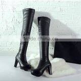 Geniune Cow Leather Women Long Tight Over the Knee Boots 2016 thumbnail-1