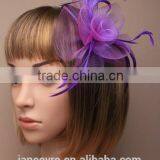 Custom Design Hairclip Flower Fascinator Headpiece With Feather thumbnail-1
