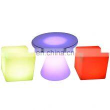 Bar Stools and Tables Led Cube Seating Plastic Club Furniture Mobile Bar Plastic Chair Cube 40cm thumbnail-1