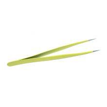 Straight Head Yellow Stainless Steel Tweezers Bird's Nest Hair Picking and Eyelash Beautifying Tool Electronic Mobile Phone Maintenance Curved Tip Straight Head Fine Tip Clip thumbnail-2