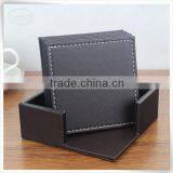 Eco-friendly pu Leather Unique Beverage Drink Coaster Sets Quality Choice thumbnail-2