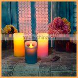 Flickering Multi-colored LED Wax Pillar Candle thumbnail-6