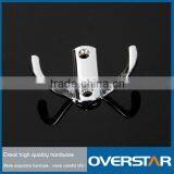 Best Selling Top Quality Wall Hanger,Double Hole Chrome Coat Hook,Guarda-roupas Zinc Alloy Cloth Hooks thumbnail-1
