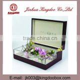 Jinhua Supplier Handmade Luxurious Wooden Jewelry Box With Clear Lid thumbnail-2