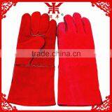 Different Types Cow Leather Red Gauntlet Welding Glove thumbnail-3