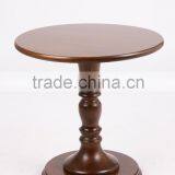 Antique Dia 60cm Round Rustic Home Useful Brown Wooden Coffee Table/End Table/ Tea Table(DT-1008)