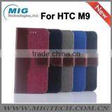 Cell Phone Case Cowboy Stitching PU Leather Case Mobile Phone Cover For HTC M9 Case