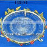 French Vintage Decorative Crystal Cupcake Plates