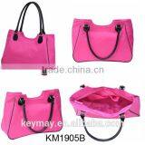 China Supplier Designer Polyester Hot Red Weekend Handbags