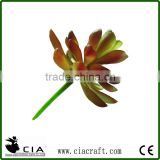 Potted Plastic Echeveria Bonsai Succulent Plant Pick in Green Red