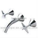 Amico Brass Chrome Plated Double Handle Bathtub Mixer